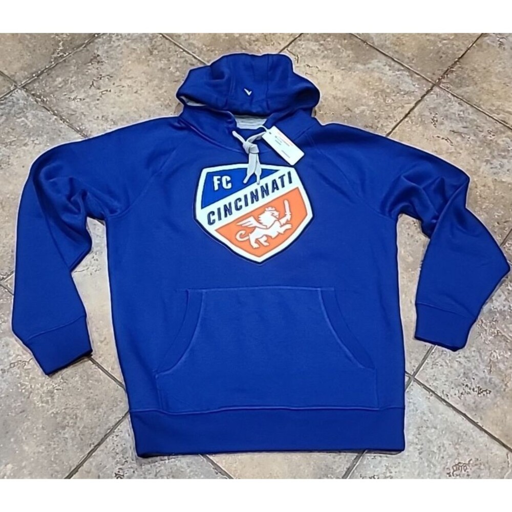 Antigua NWT FC Cincinnati MLS Pullover Mens Med Hoodie NWT Blue